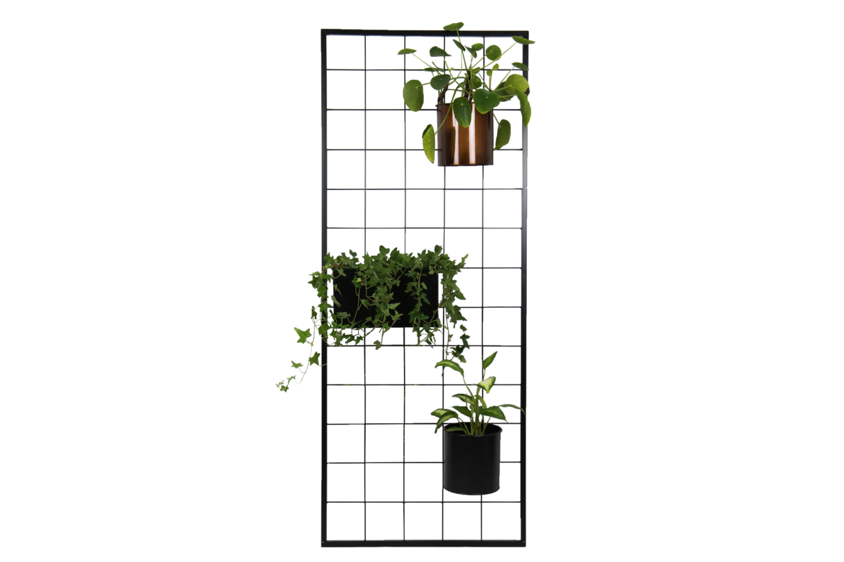 Fiona sort plantekasse til gitter 14 x 14 / 17 x 17 cm