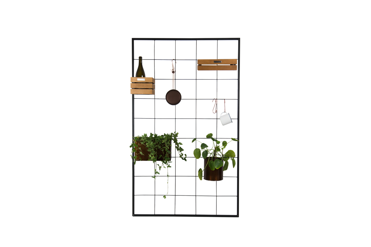 Fiona kobber plantekasse til gitter 14 x 14 / 17 x 17 cm