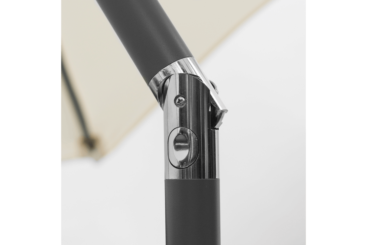 Frida rektangulær parasol med hejs og knæk 140 x 220 cm