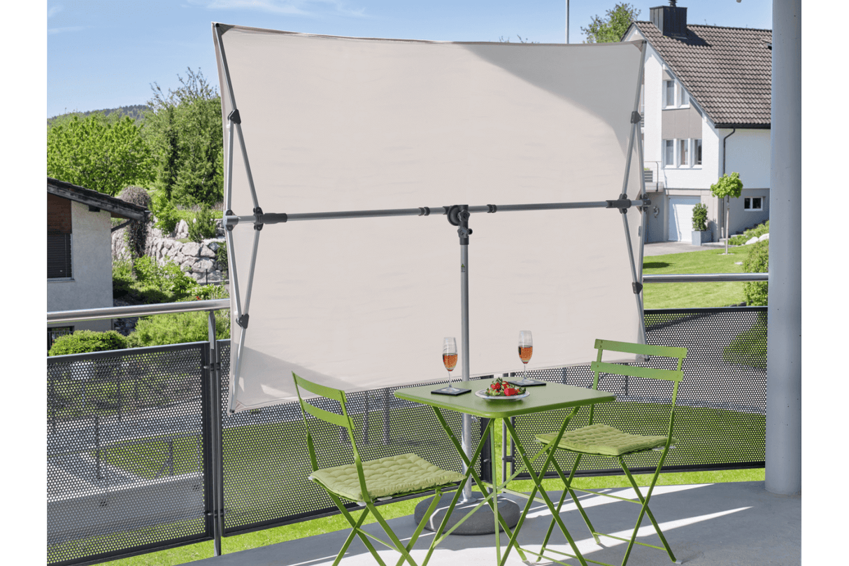 Flex Roof ensfarvet parasol 195 x 140 cm