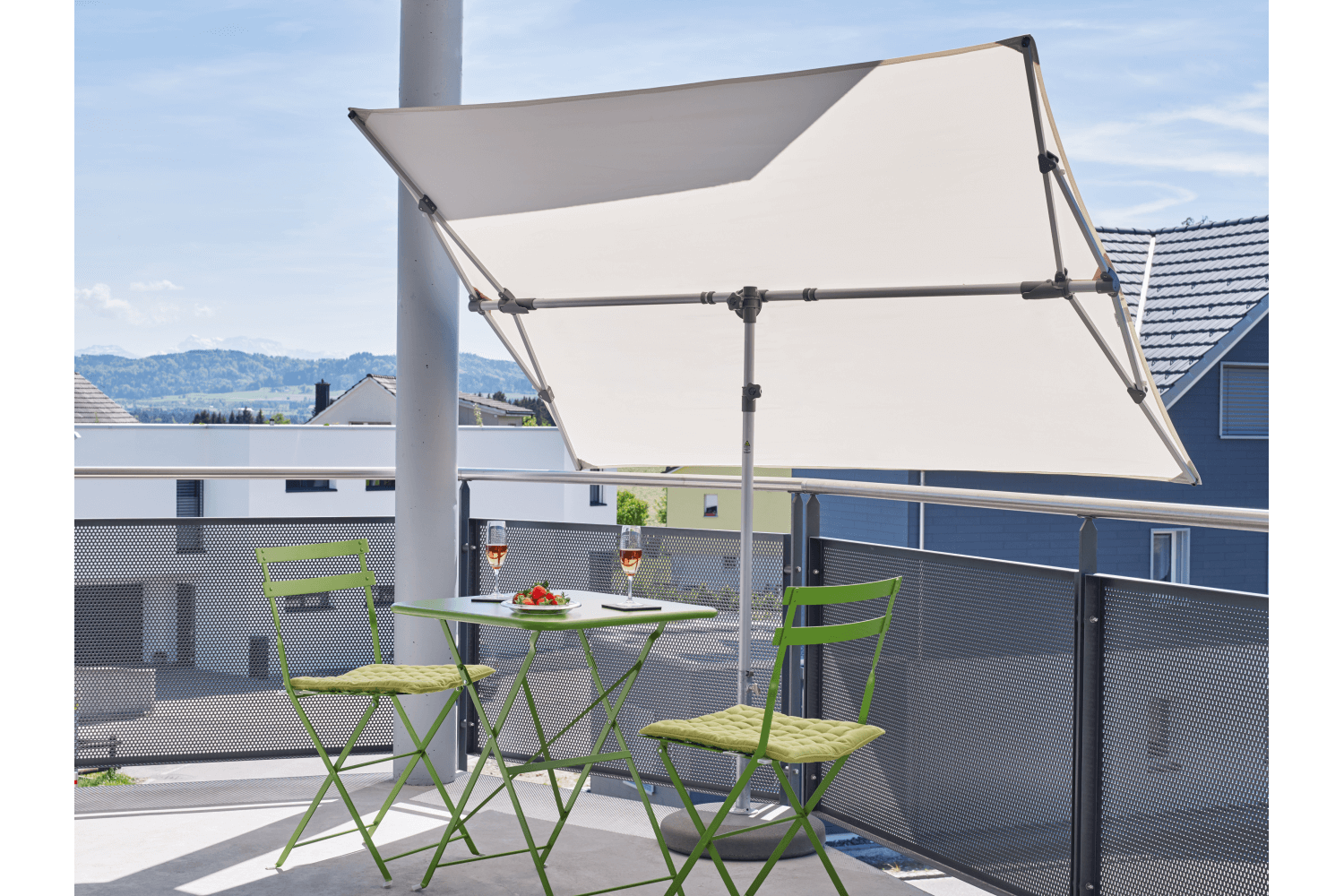 markiser til altan Flex Roof ensfarvet parasol 195 x 140 cm – Altanbutikken.dk