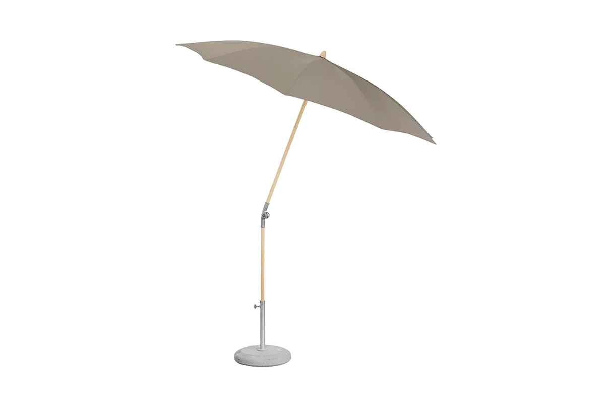 Rustico ensfarvet parasol med knæk Ø220 cm