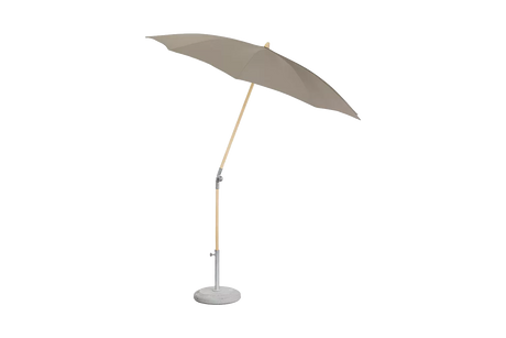 Rustico ensfarvet parasol med knæk Ø220 cm