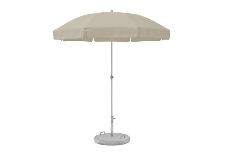 Siesta ensfarvet parasol med knæk Ø180 cm