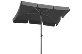 Locarno ensfarvet parasol med knæk 180 x 120 cm