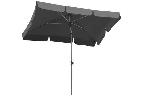 Locarno ensfarvet parasol med knæk 180 x 120 cm