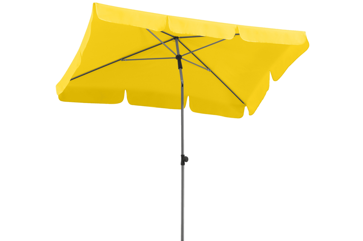 Locarno ensfarvet parasol med knæk 180 x 120 cm