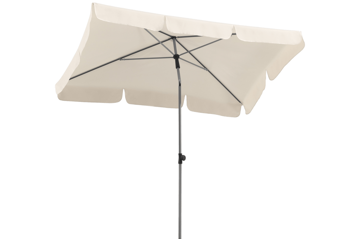 Locarno ensfarvet parasol med knæk 180 x 120 cm