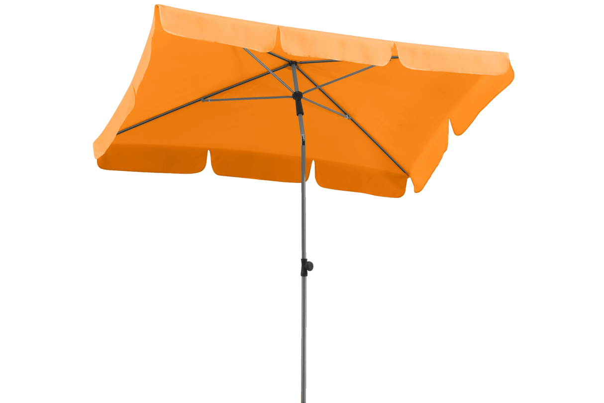 Locarno ensfarvet parasol med knæk 180 x 120 cm