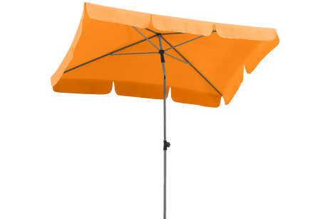 Locarno ensfarvet parasol med knæk 180 x 120 cm