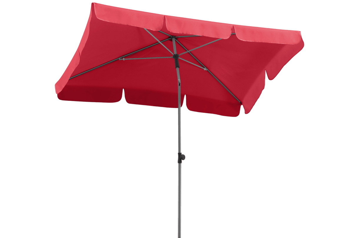 Locarno ensfarvet parasol med knæk 180 x 120 cm