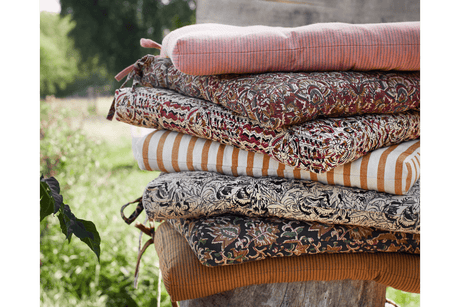 Nålestribet siddehynde 45 x 45 cm