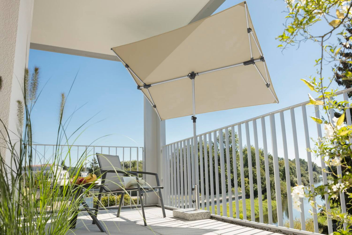 Novara ensfarvet parasol 190 x 140 cm
