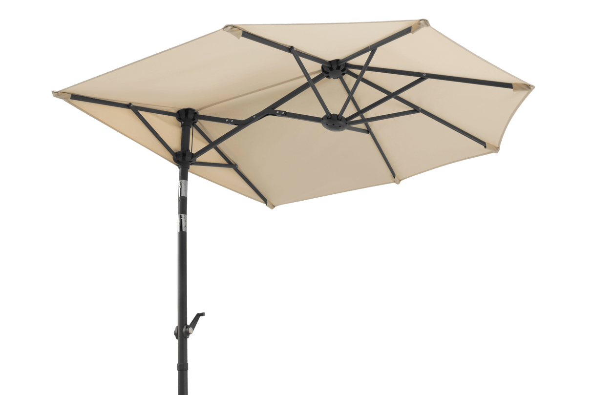 Salerno ensfarvet parasol med knæk 150 x 150 cm