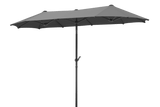 Salerno ensfarvet parasol med hejs og knæk 300 x 150 cm