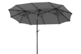 Salerno ensfarvet parasol med hejs og knæk 300 x 150 cm