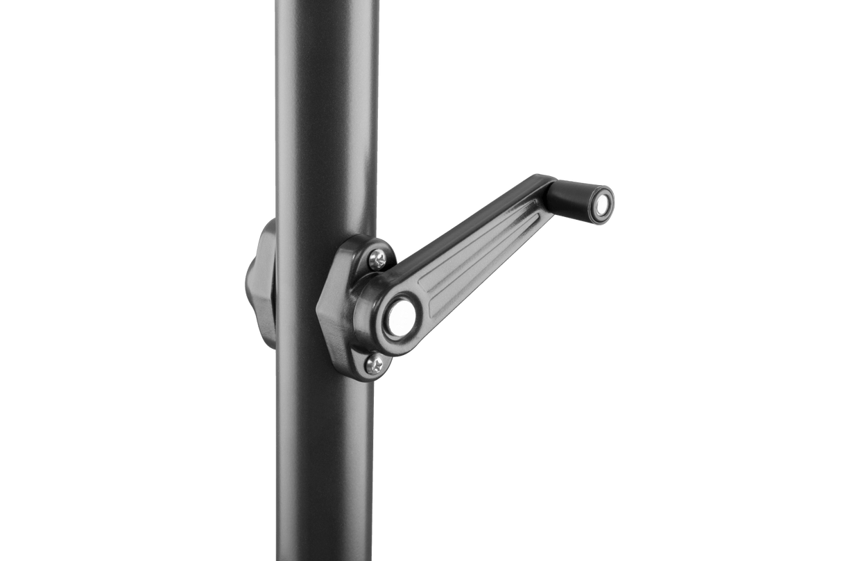 Salerno ensfarvet parasol med hejs og knæk 300 x 150 cm