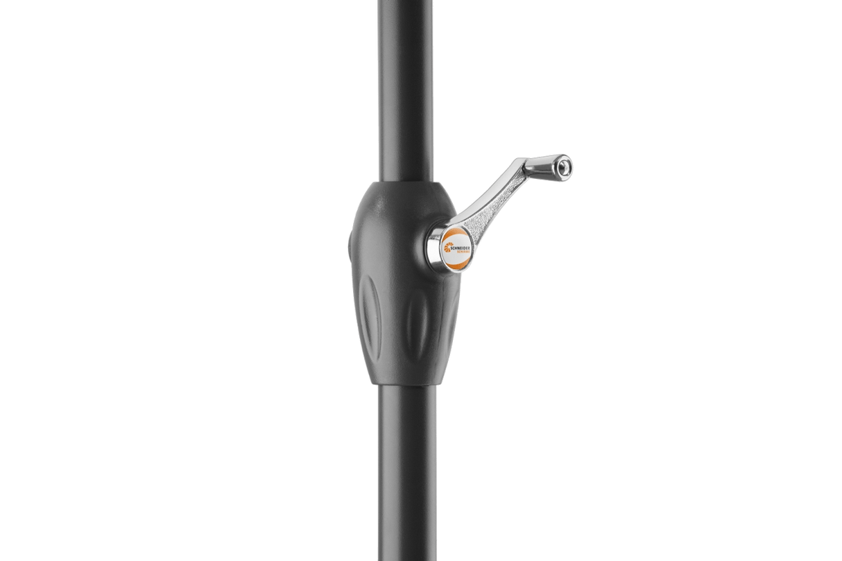 Bilbao ensfarvet parasol med hejs og knæk 210 x 130 cm