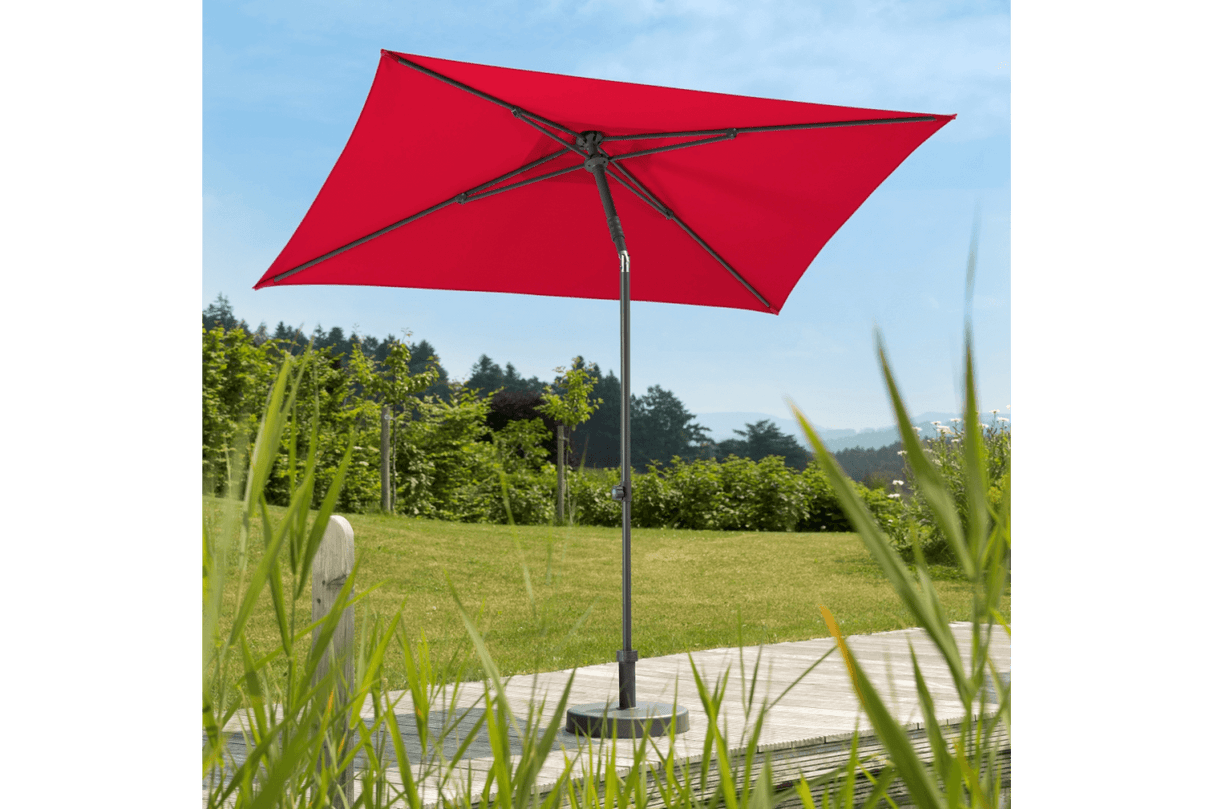 Sevilla ensfarvet parasol med justerbar højde 240 x 140 cm